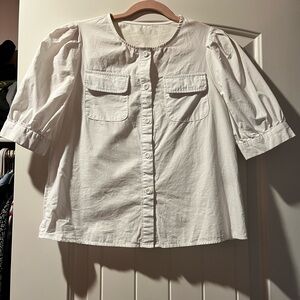 White Button-Up Blouse